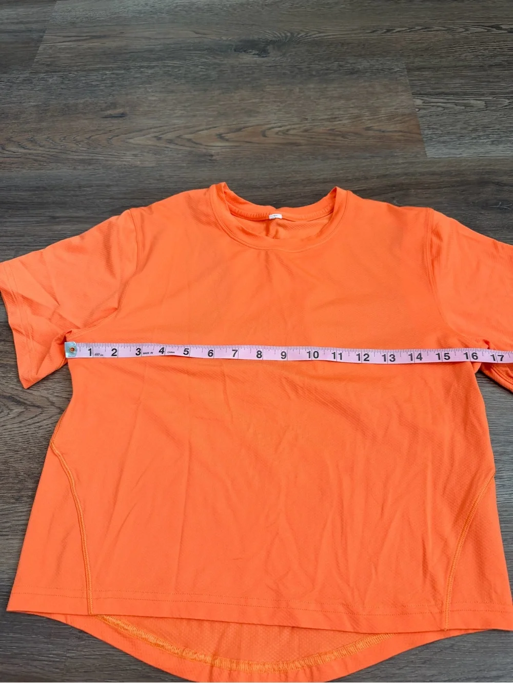 Lululemon Ventilated Open Back Training T-Shirt Orange Soda Small Activewear